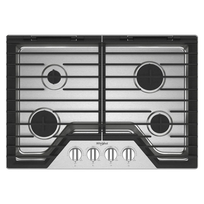 Whirlpool Cuisinière à gaz encastrable de 30 pouces avec grilles en fonte EZ-2-Lift™ WCGK5030PS