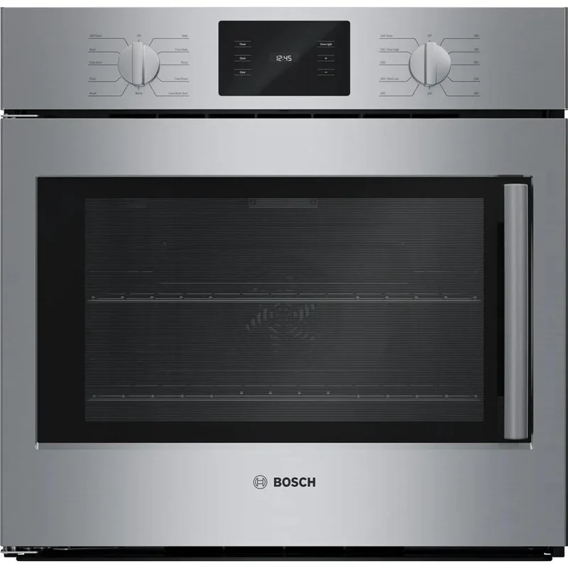 Bosch Four mural encastré simple de 30 pouces, 4,6 pi. cu. avec technologie convection - Porte ouverture à gauche HBL5455LUC