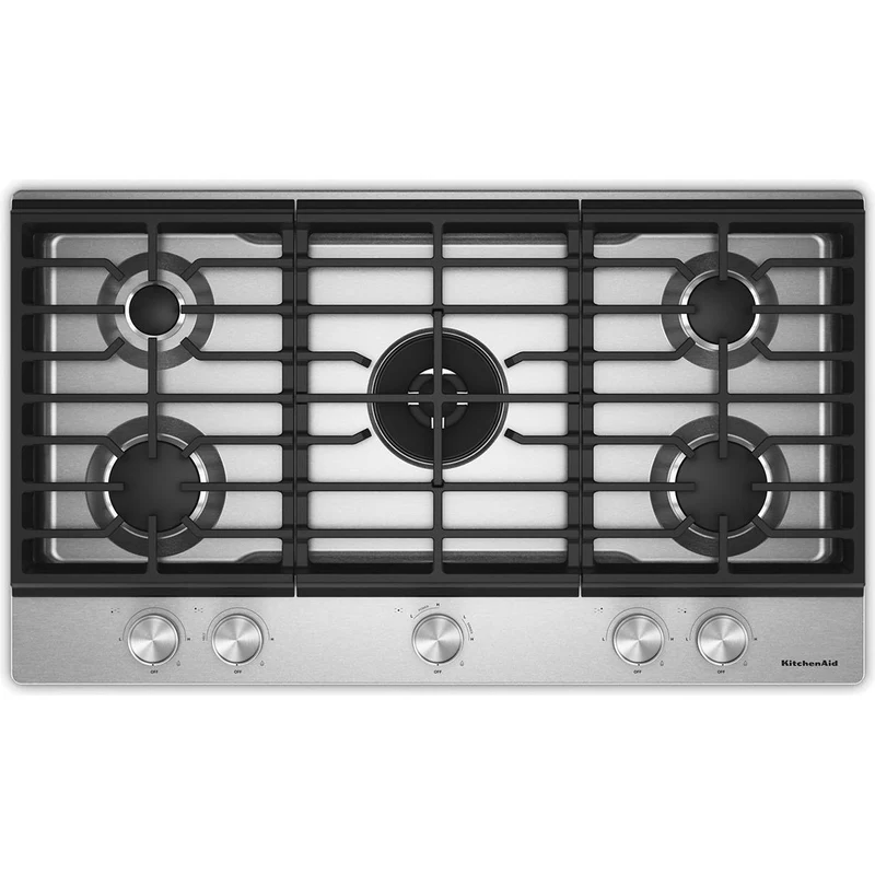 KitchenAid Table de cuisson encastrée à gaz de 36 pouces avec 5 brûleurs