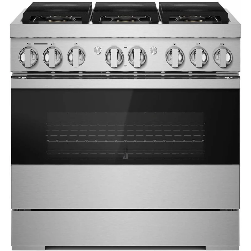 JennAir Cuisinière professionnelle à biénergie Noir de 36 po JDRP436HM