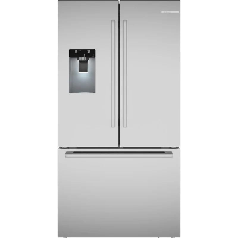 Bosch Réfrigérateur trois portes avec porte à deux battants à profondeur de comptoir de 36 pouces, 21,6 pi. cu. avec distributeur d'eau et de glaçons B36CD52SNS