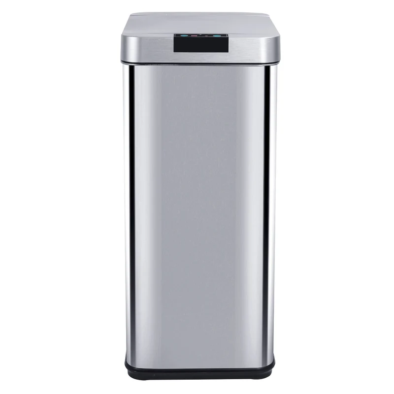 Poubelle de cuisine automatique design 50L PARKSIDE en acier INOX avec cerclage