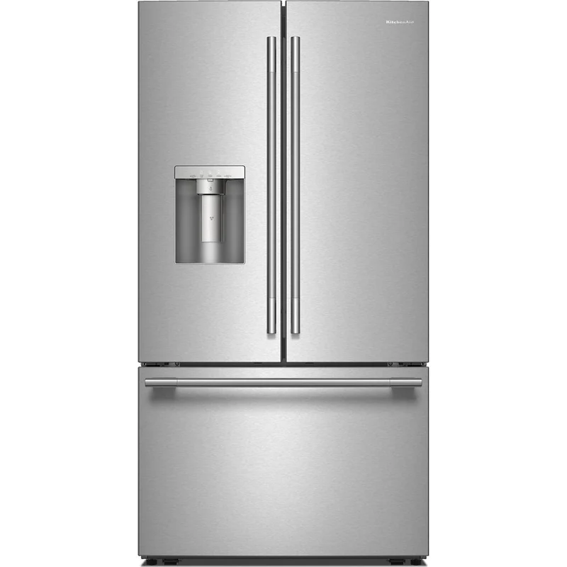 KitchenAid Réfrigérateur trois portes avec porte à deux battants de 36 pouces, 30 pi. cu. avec système distributeur d'eau et de glaçons