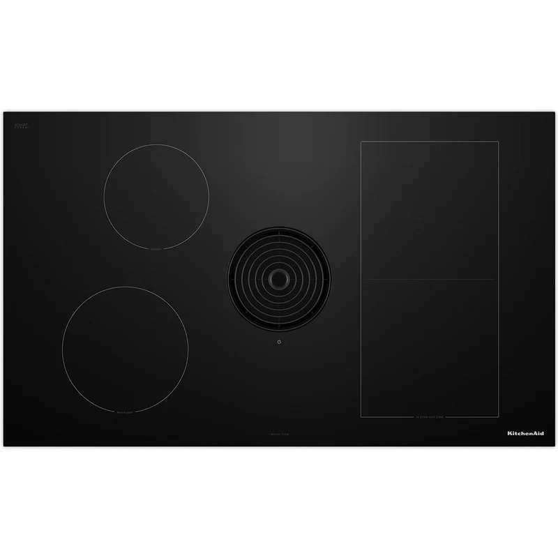 KitchenAid Table de cuisson à induction encastrée NextGen de 36 pouces avec système de ventilation aspirante KCID936SBL